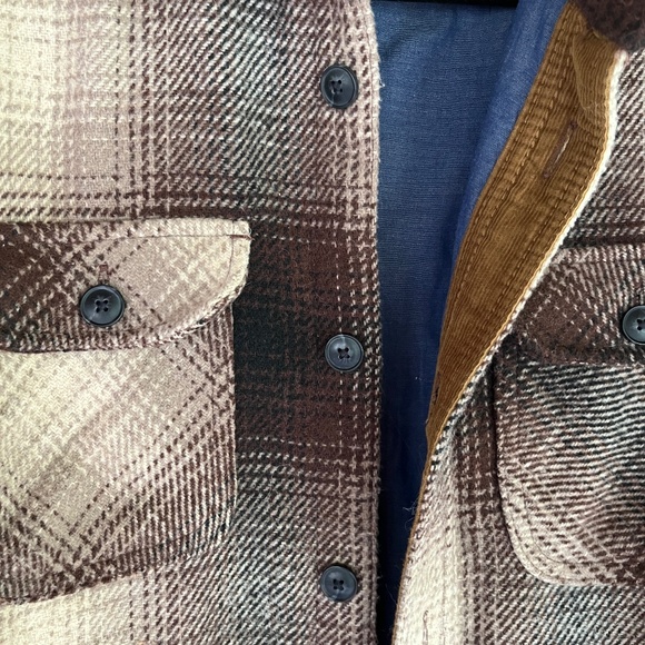 Jachs Brown Plaid Wool Blend Shirt Jacket - Picture 10 of 13